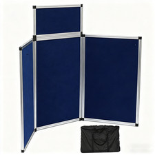 3+1 Panel Trade Show Presentation Board, Aluminum Edge Tri Fold Display Board