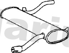 Rear Muffler Exhaust Silencer