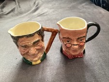 2 x Lancaster & Sandland Ware, Mini Character Toby Jugs (Jolly Boy & Pickwick)