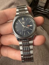 Vintage Seiko 5 Automatic Blue Dial Stainless Steel Strap Men’s Watch Japan Made