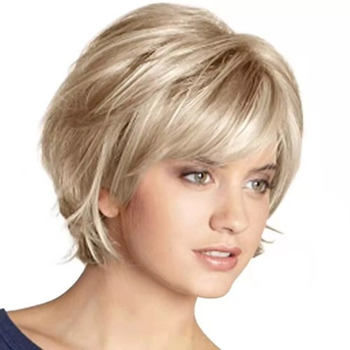 Short blonde wigs - blonde,