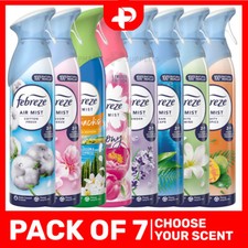 Febreze Air Freshener Odour Eliminator Home & Office Air Mist Sprays Pack of 7