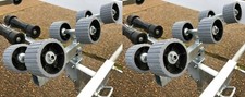 Ribbed Side Non Marking Boat Trailer Roller Kit Set 12 Rollers 2 Brackets 2 Post