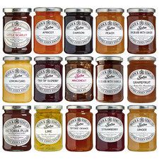 Tiptree Jam Jar Lemon Black Cherry Strawberry Plum Vanilla Tawy Wilkin & Sons