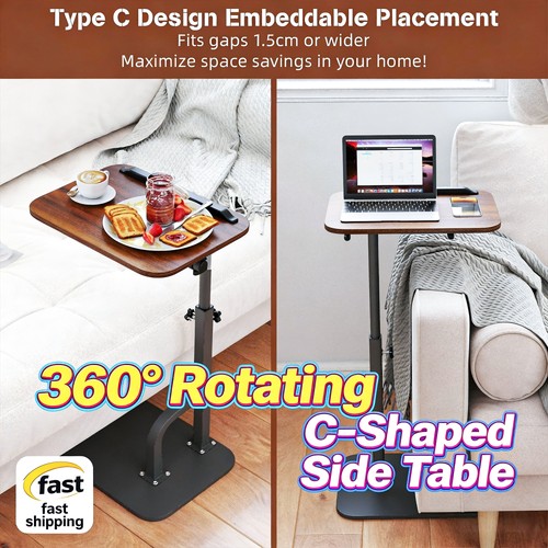 Adjustable shaped table - adjustable, c-shaped