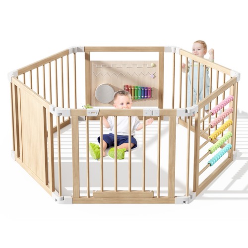 Wooden playpen extra - large, for
