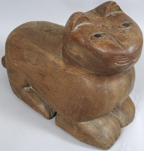 Vtg solid wood cat - vtg,