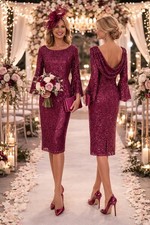 Gina Bacconi UK12 Burgundy