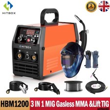 3IN1 MIG WELDER GASLESS PORTABLE DC 140Amp TIG STICK MIG WELDING MACHINE 220V DC