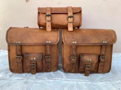 Vintage leather saddlebags for - vintage,