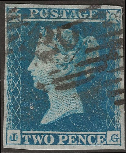 1849 two penny blue - qv,