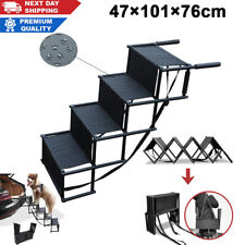 Dog Car Ramp 4 Steps Dog Stairs for Medium Large Dogs Portable Folding for Pet 