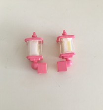 Sylvanian Families Pippins Cafe / Applewood Dept Store Spares- 2X Pink Light GC