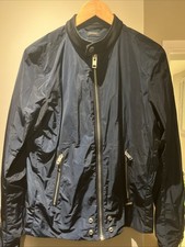Diesel Men's Navy Blue Bomber Jacket Size Medium Excellent Condition