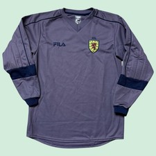Fila Scotland Goalkeeper Shirt 2000 Long Sleeve Padded GK Jersey XLB/Sml Vintage