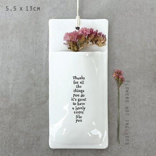 Porcelain wall vase flower - vase,