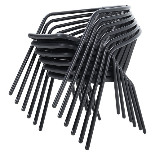 Set 6 stacking rattan - of,