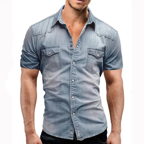 Men denim shirt - men,