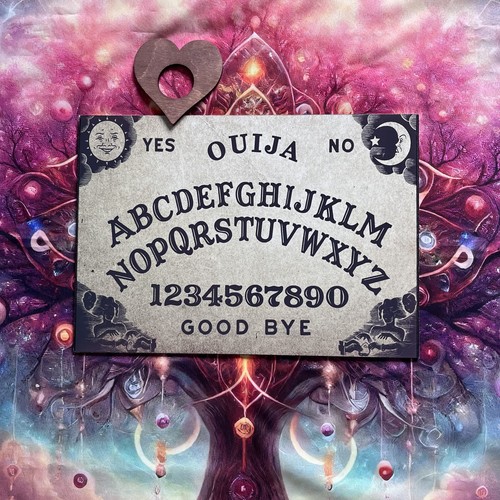 Ouija board with planchette - ouija,