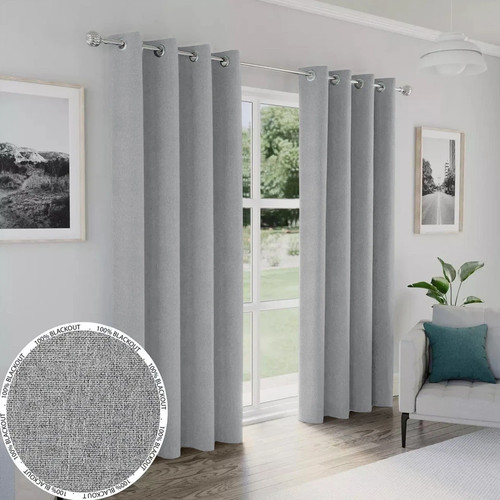 Thick blackout curtains eyelet - blackout,