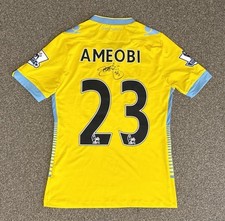 Shola Ameobi Matchworn & Signed Crystal Palace 2014/15 Away Shirt, Large, VGC