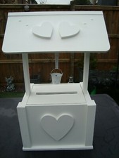 Wooden Wedding wishing well for sale post box with bucket hand made