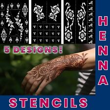Large Henna Stencils Tattoo Traditional India Mehndi Body Art Templates