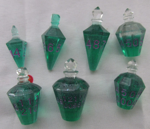 Green potion bottle poly - green,