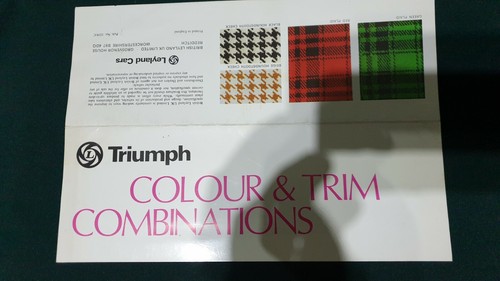 Triumph colour trim 1979 - &,