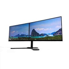 Dual PC Monitor Screen 2 x 24" 2K 2560 x 1440 Samsung Frameless HDMI DP USB-C