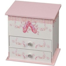 Mele and Co Ballet Shoes Girl's Musical Jewellery Box with Two Drawers MC1311