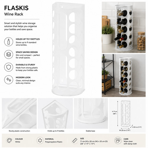 Ikea variera white - white, plastic