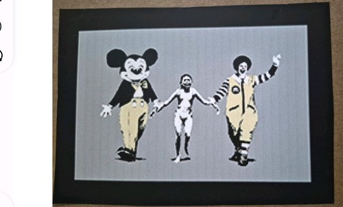 Banksy liquid art - liquid, framed