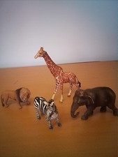 Schleich Wild Safari Animal Figures X 4 D-73527 Giraffe,Lion, Elephant,Zebra 