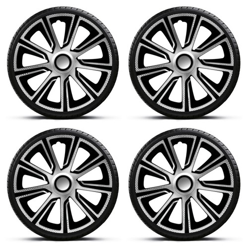 Wheel trims black silver - trims, 14"