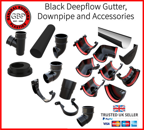 Deepflow black gutter 116mm - deepflow,
