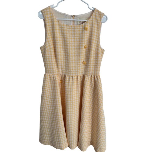Myrtlewood yellow plaid button - yellow,