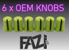 6 x GREEN OEM KNOBS DJ MXER