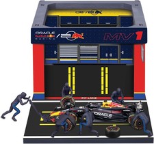 Pit Stop F1 Diorama Verstappen Red Bull RB20 Car Tire Change 1/43 Bburago