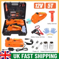 5 Ton 12V Electric Hydraulic Car Jack Lift Kit Impact Wrench for Emergency Tyre