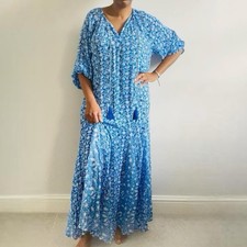 Zara Blue Floral Print Maxi