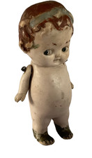 ANTIQUE MABEL LUCIE ATTWELL / KEWPIE TYPE BISQUE DOLL, 9 CMS TALL
