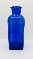 Wyeth Patented 6oz Cobalt Blue Glass Chemist Medicine Cure Poison Bottle 14.5cm