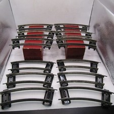 Hornby O Gauge Clockwork Half Curve 1Ft Track Boxed x 2 boxes of 6 - LOT 2