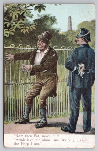 Irish humour comic postcard - irish,