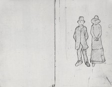L S LOWRY PAGE FROM HIS PENCIL