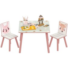 ZONEKIZ Kids Table & 2 Chairs