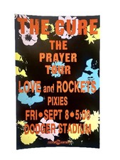 The Cure Prayer Tour Original 9/8/1989 Concert Poster ! Dodger Stadium Show