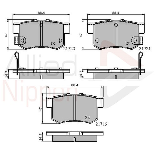 Brake pads set for - for, s2000