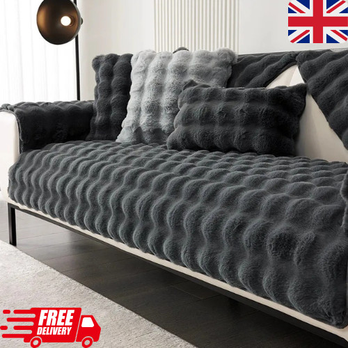 Thick faux fur sofa - faux,
